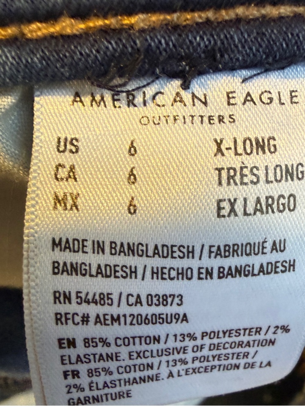 American Eagle Highest Rise Jegging Size 6 X-Long Dark Wash  Skinny Jeans - Picture 8 of 10